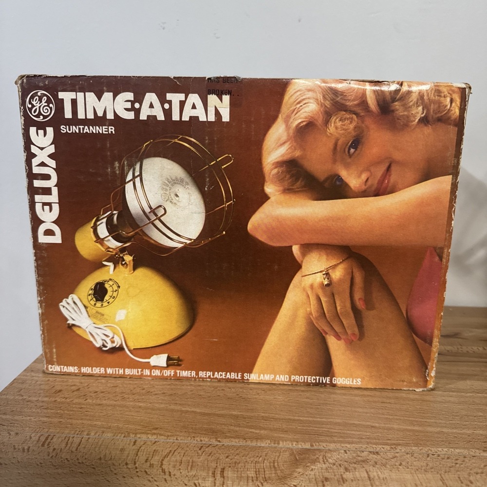 Vintage General Electric GE Deluxe Sunlamp Time-A-Tan Kit Model RSK6A- Works! - Picture 4 of 8